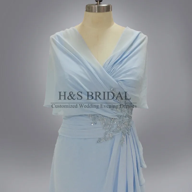 Реальная Модель аппликаций короткое вечернее платье светло-голубое коктейльное