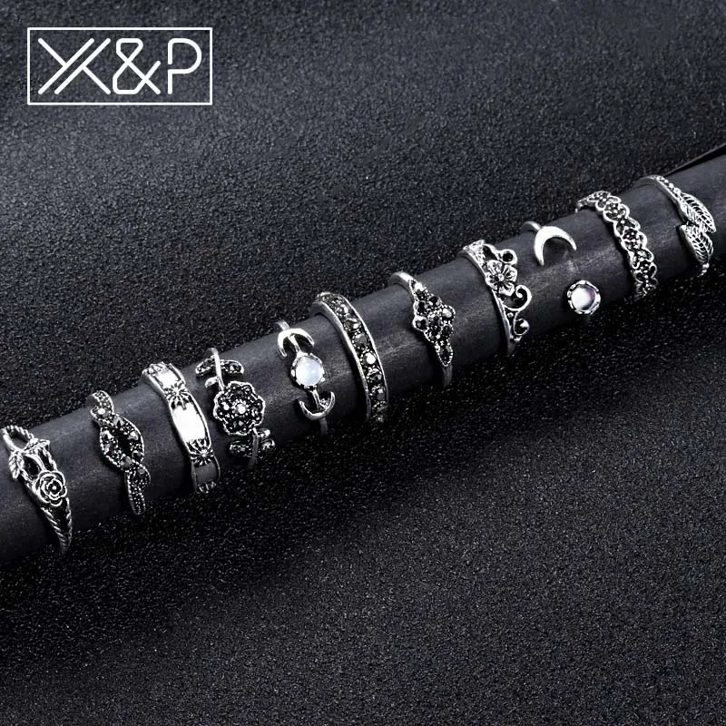 Кольцо X & P женское/Мужское золотое/серебряное регулируемое 12 шт./компл.|Кольца| |