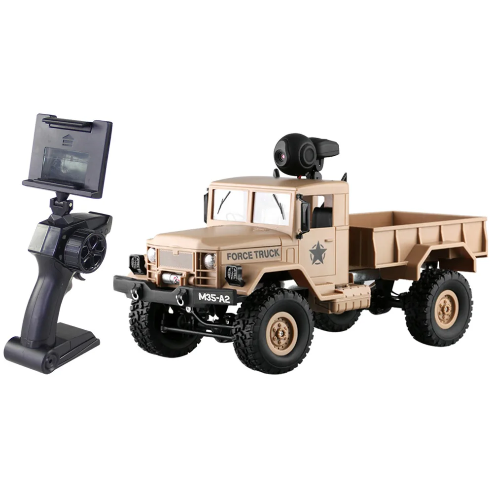 Военный автомобиль FY001A 1/16 WiFi 0 3 МП 2 4G 4WD внедорожный RTR с передним освещением радио