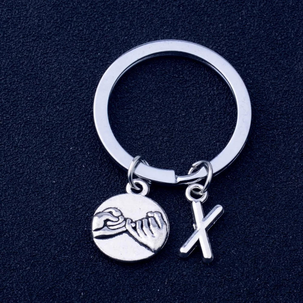 Модный Ювелирный брелок из сплава с буквами X обещание на мизинцах мужской