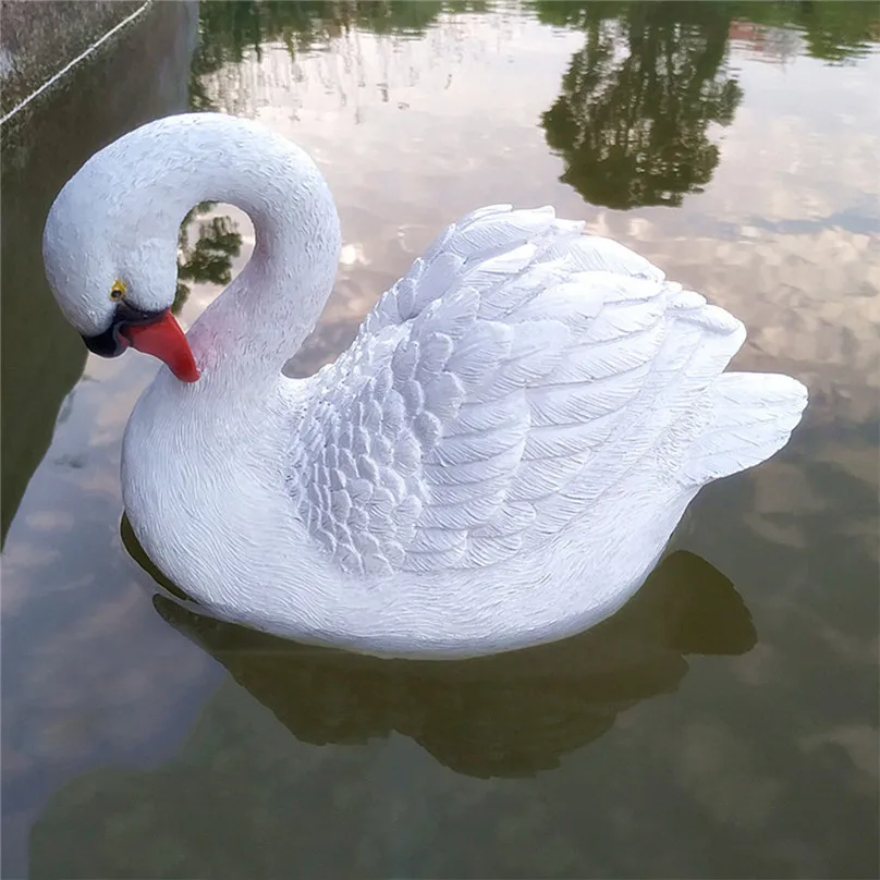 Украшения в виде утки и лебедя украшения для сада водной поверхности Миниатюрные