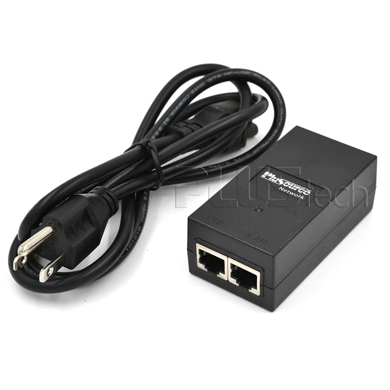 Инжектор PoE 48 в а стандартный Gigabit Power over Ethernet для устройств 802.3af с шнуром питания