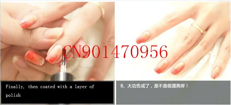 Nail tools nail polish Simple DIY Change color Sponge Creative Tools 8 pieces / set 54 sets | Красота и здоровье