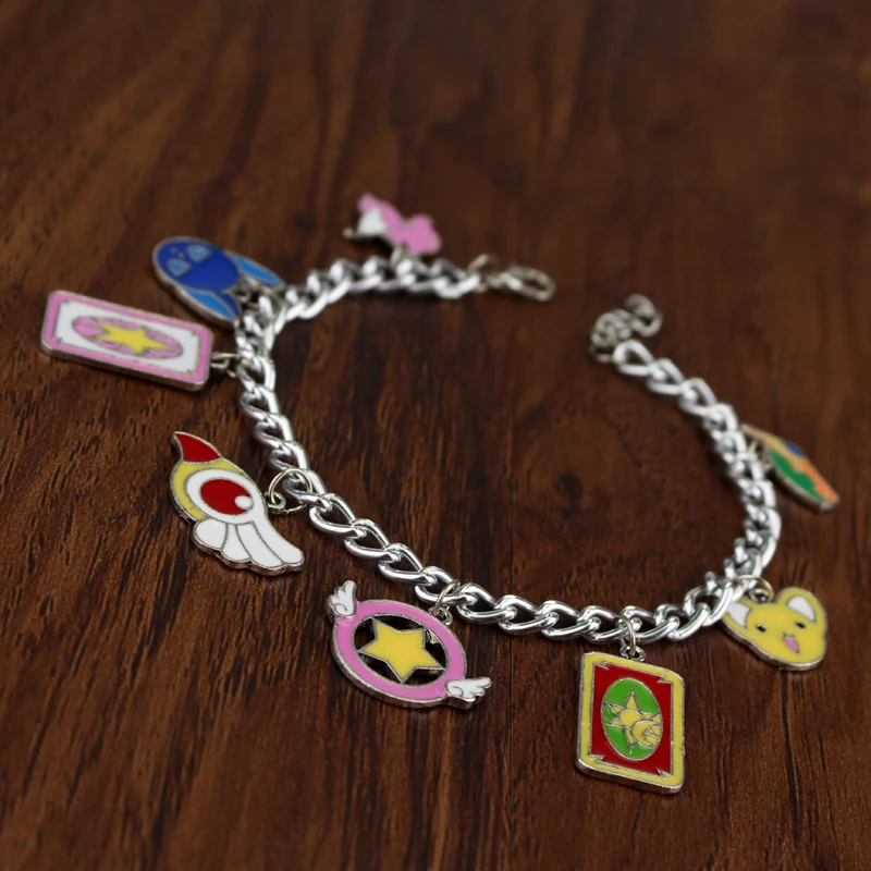 MQCHUN японское аниме кардкоптер Сакура Подвески браслет с застежкой Лобстер Макси