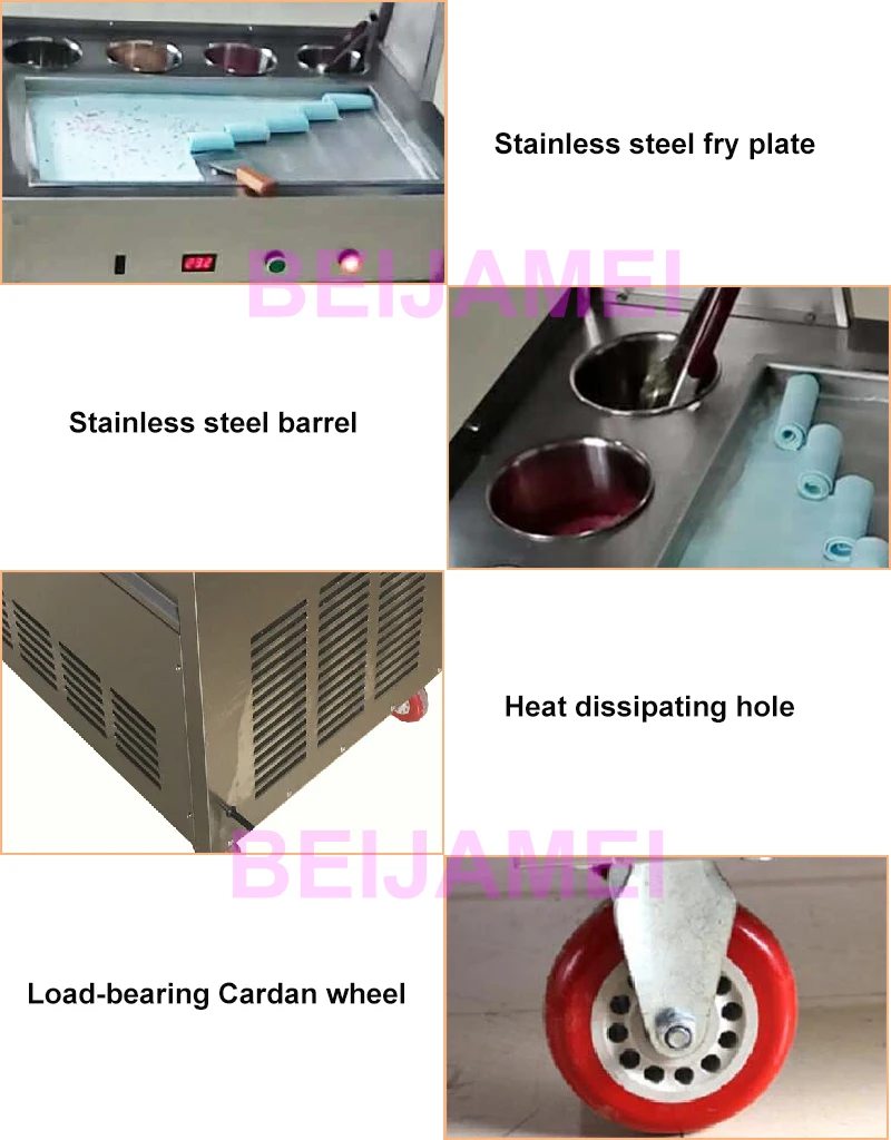 BEIJAMEI машина для приготовления жареного йогурта производства мороженого из