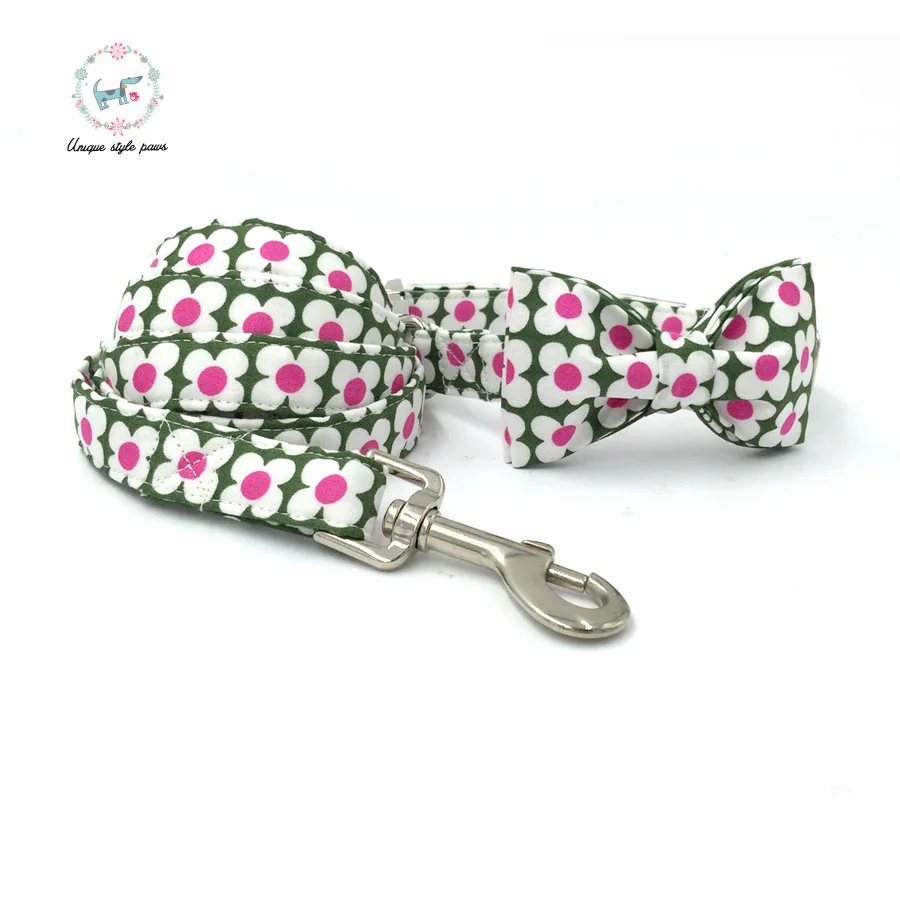 Dog Collar And Perro Leash With Bow Tie Cotton &ampCat Necklace For Pet Gift Products | Дом и сад