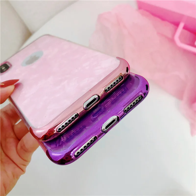 Bling Phone Case For iphone XS MAX XR Cover Silicone TPU Plating Glitter Marble X SE 5 5s 6 6s 7 8 Plus |