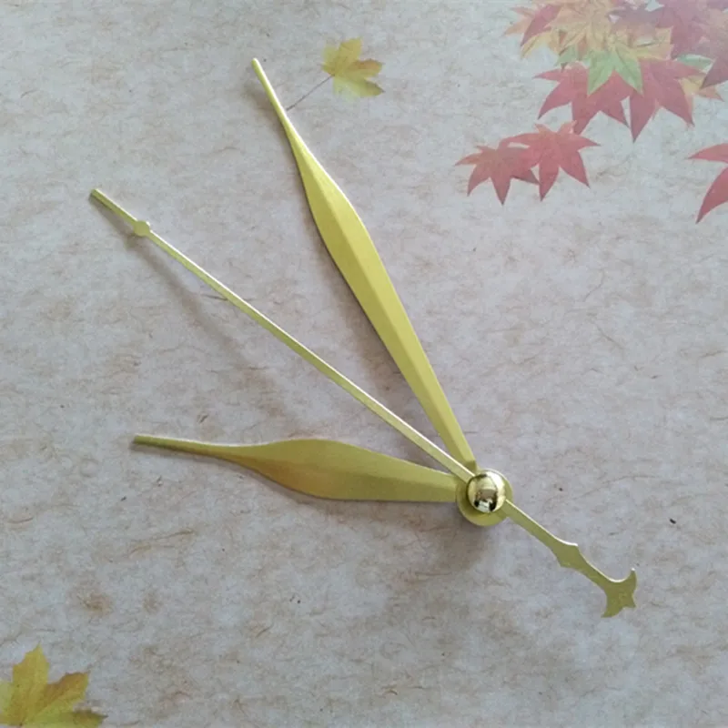 Wholesale 50SETS Clock Quartz Metal Gold Arrows Clock Hands DIY Repair Desk Clock Accessories