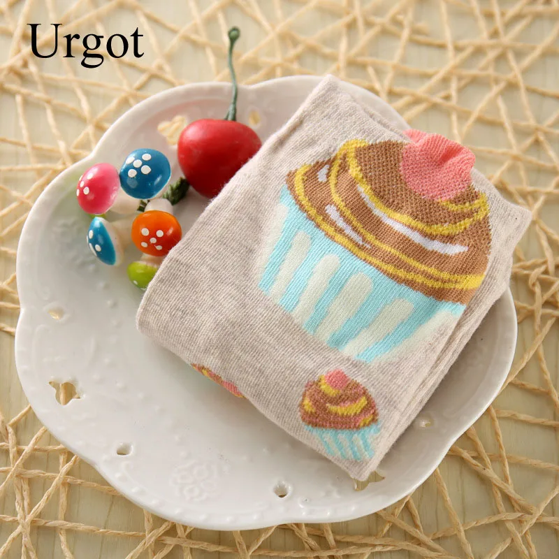 Женские хлопковые носки Urgot мягкие теплые Дышащие с рисунками животных 5 пар |