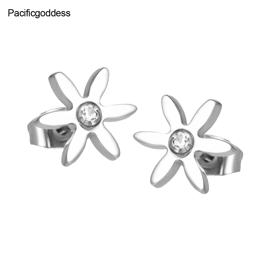 

Small Flower Stainless Steel Earrings