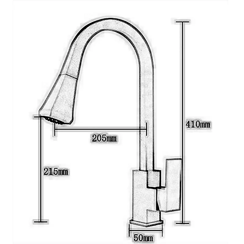 

Matt Black Kitchen Faucet Pull Out Brass Swivel Spout Spray Pull Down Kitchen Sink Faucets White Hot and Cold Water Mixer Taps