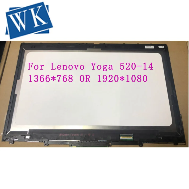 Для Lenovo Yoga 520-14 80X8 520-14IKB 14-дюймовый ЖК-экран + сенсорный дигитайзер в сборе с рамкой