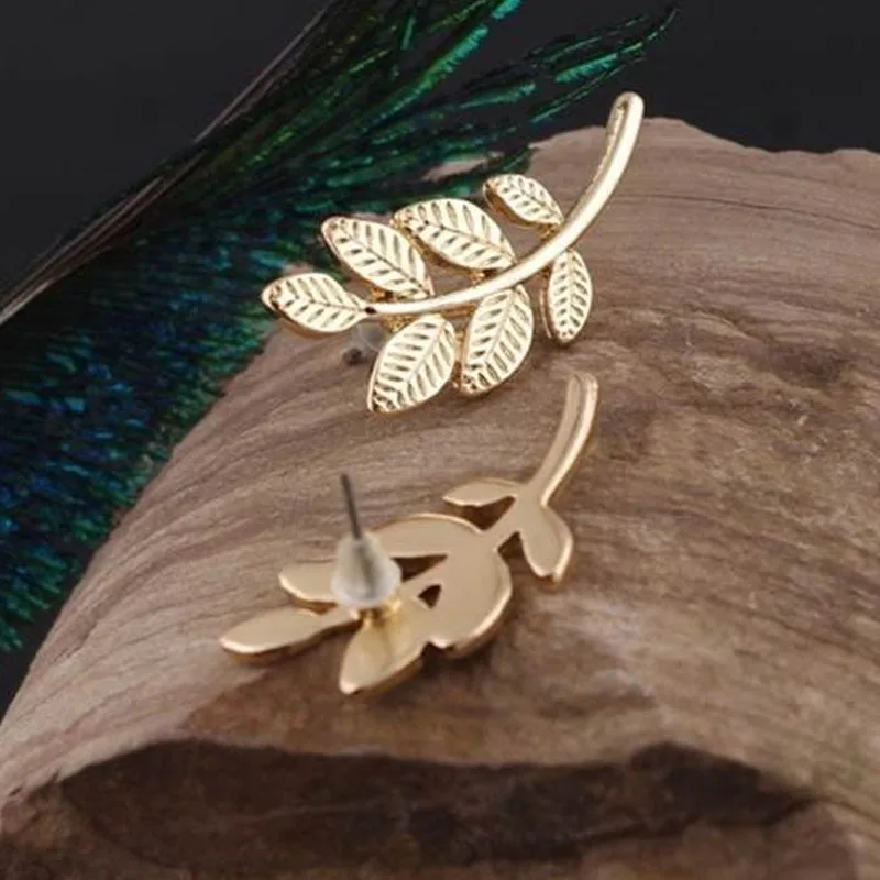 Женские серьги гвоздики с листьями в стиле украшения для свадьбы и помолвки