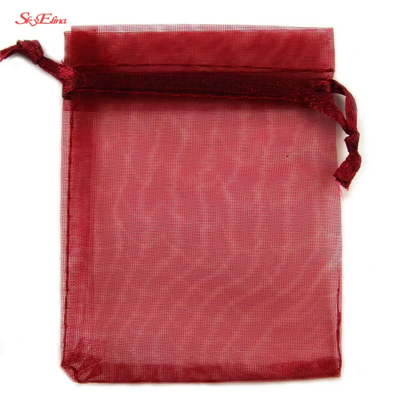 50 шт. 6x8 8x11 9x14 10x15 12x17 см сумки из органзы мешки для упаковки ювелирных изделий