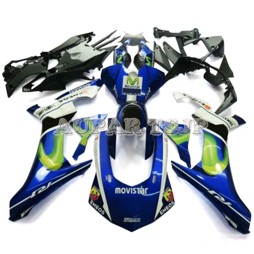 Movistar синие белые ковбочки для Yamaha YZF1000 R1 2015 2016 2017 2018 2019 Полный обтекатели черный