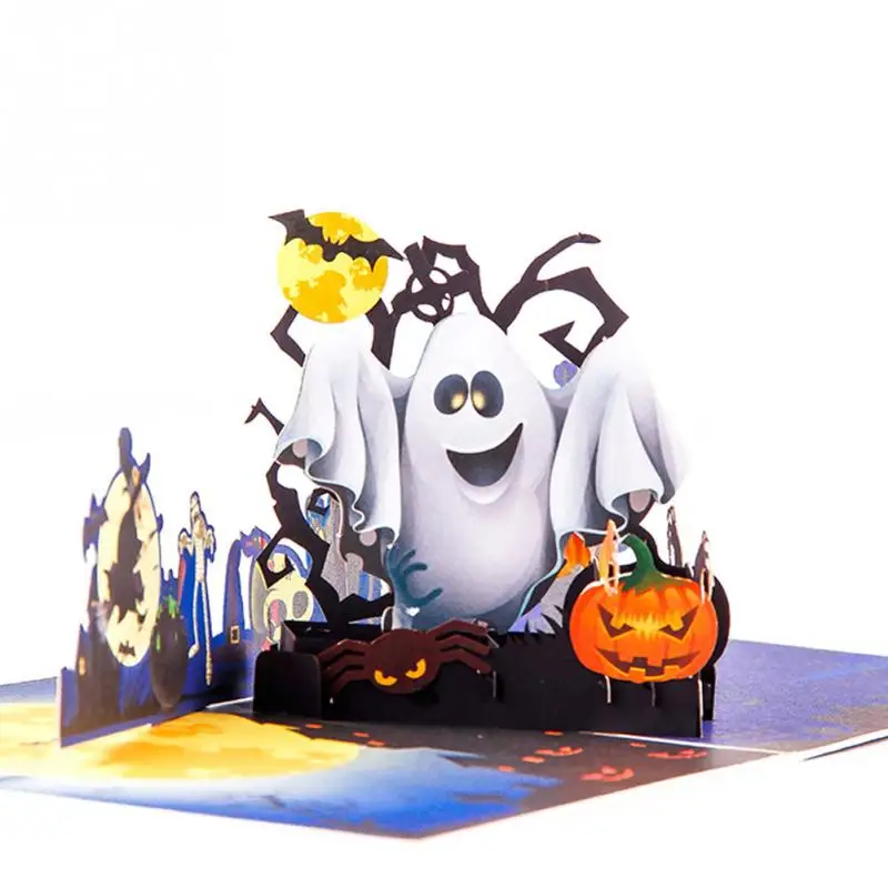 3D открытка тыквы благословение Бумага Хэллоуин Почтовые открытки дух праздника
