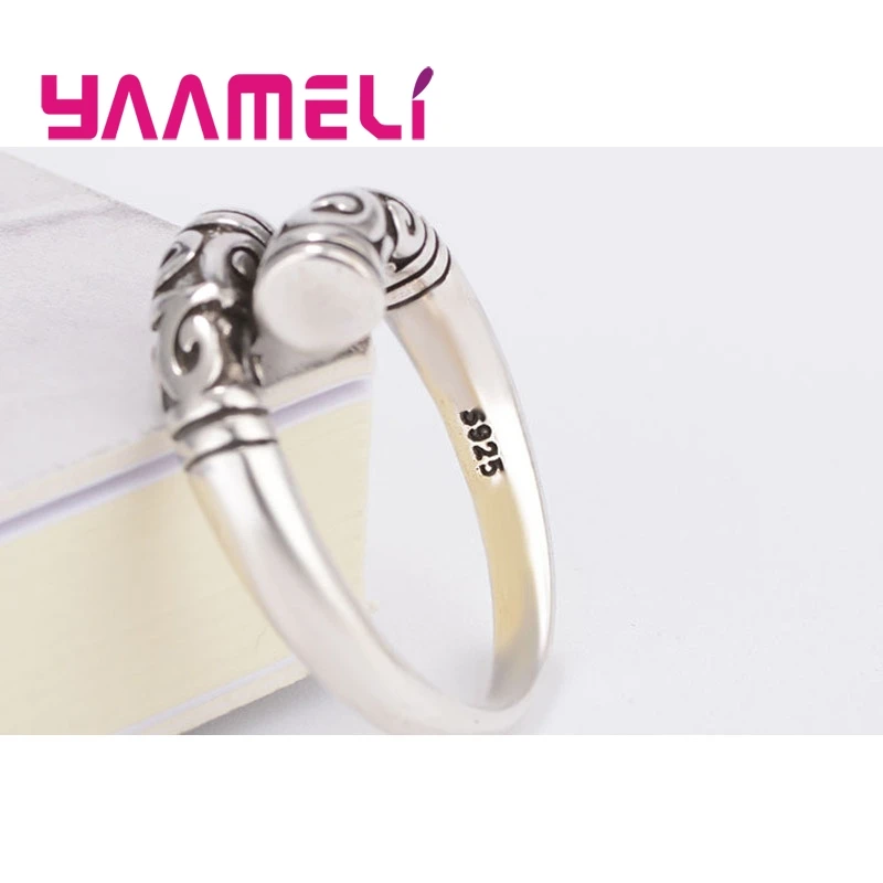 Фото Женские и мужские винтажные Регулируемые кольца Rock Bague, металлические ювелирные изделия из стерлингового серебра 925 пробы, оптовая продажа, ... №4
