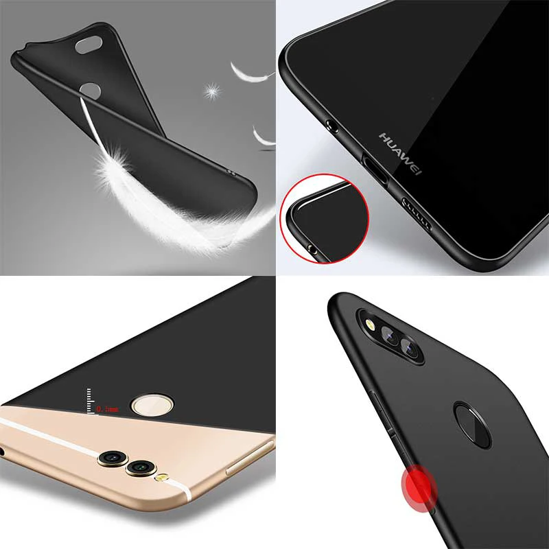 N255 атака на гигантов Черный силиконовый чехол-накладка для huawei Honor 6A 6C 6X 7C 7X8 Lite Pro |