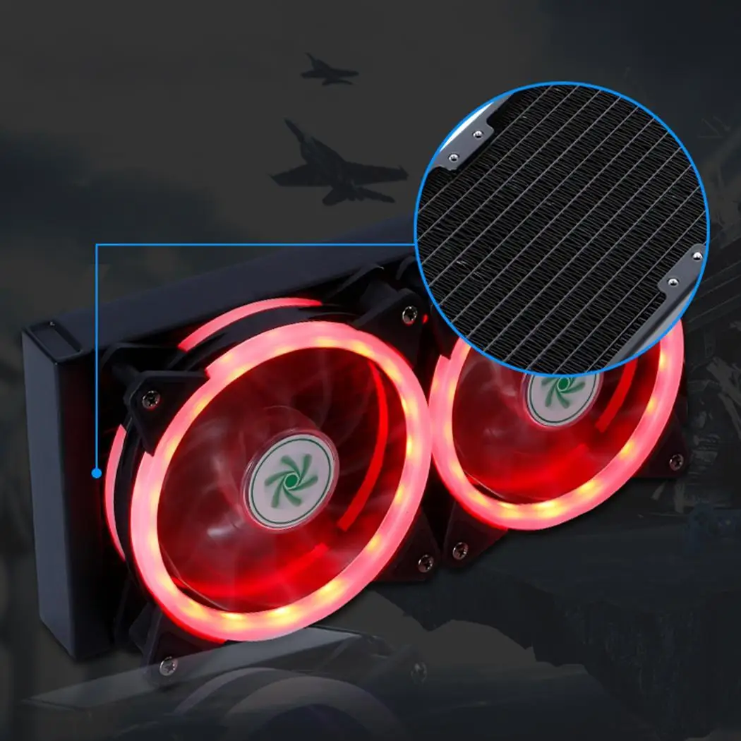 Интегрированное водяное охлаждение процессора теплоотвод 240 RGB AURA черный