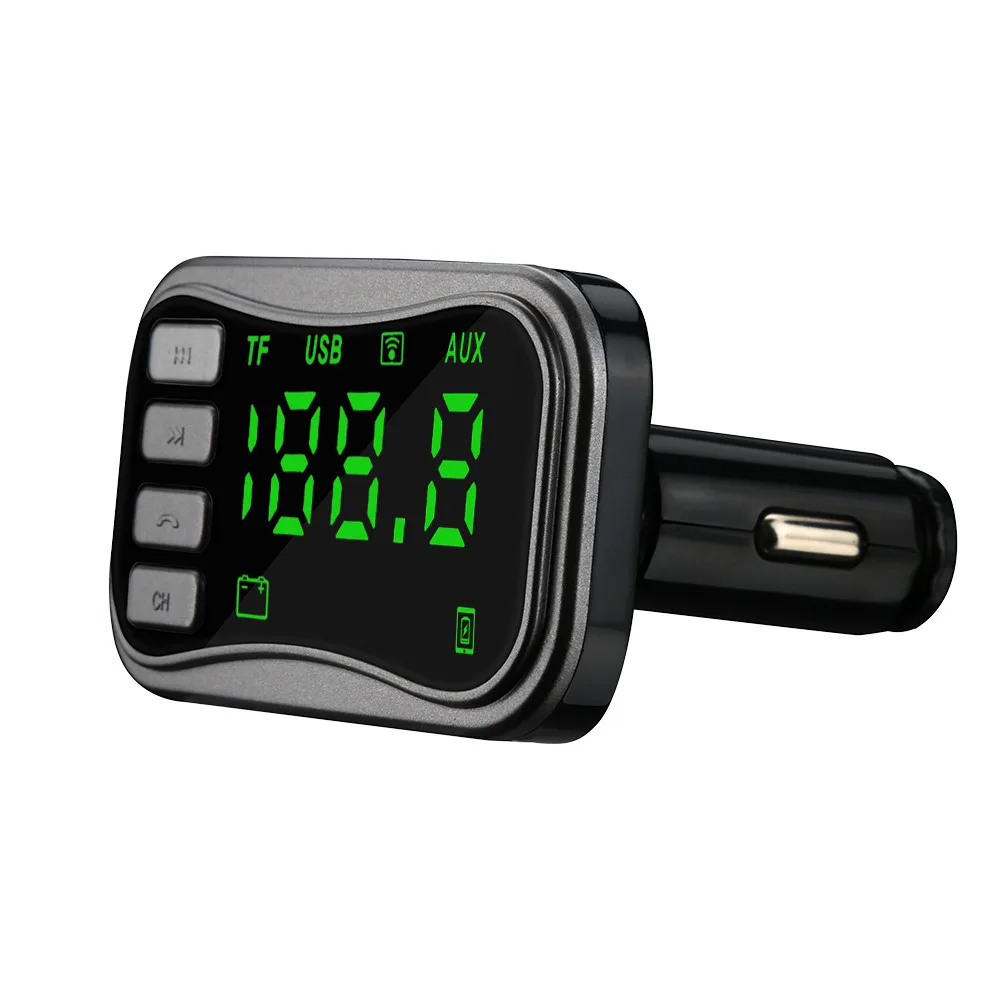 12 V-24 V Беспроводной Bluetooth FM передатчик модулятор Автомобильный комплект MP3 плеер Dual USB Зарядное устройство Поддержка SD/MMC кард-аудио приемник - Формат цифровых медиаданных: Gray