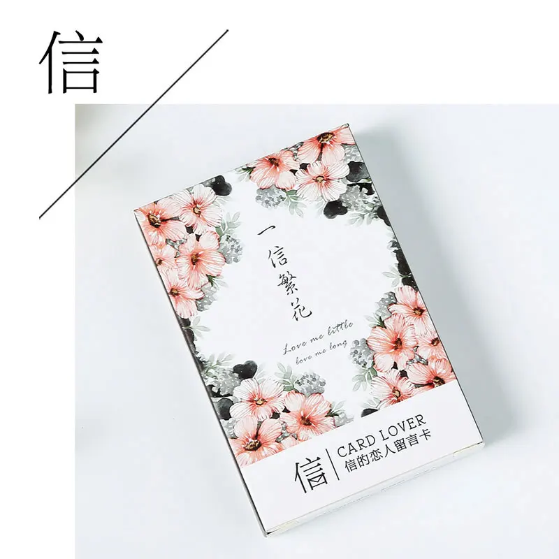 28 шт./кор. элегантные креативные маленькие открытки цветущие цветы универсальная