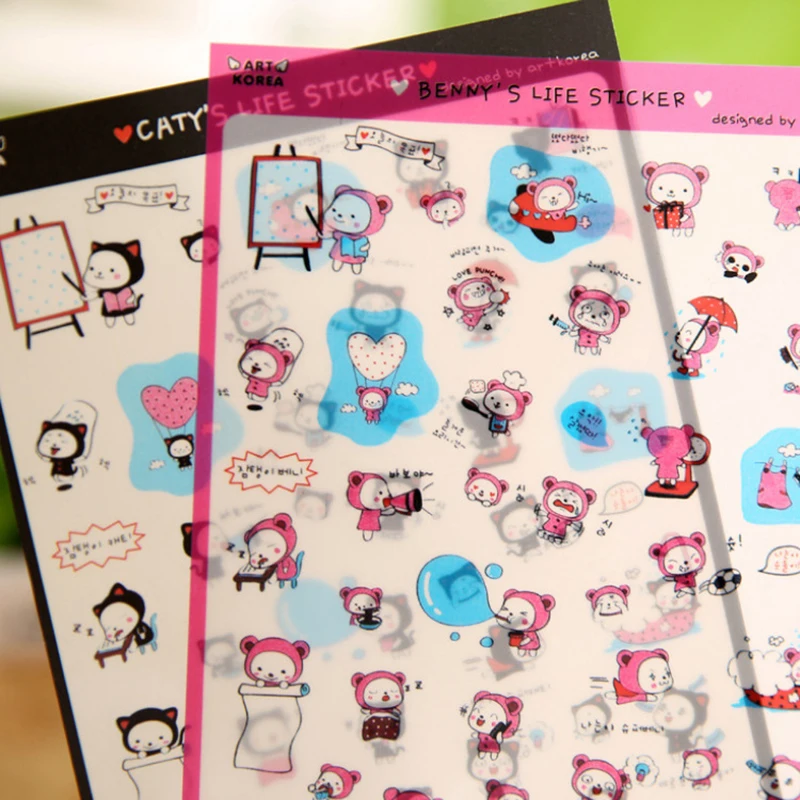 6 листов милый дневник украшения корейские канцелярские принадлежности Йо йо