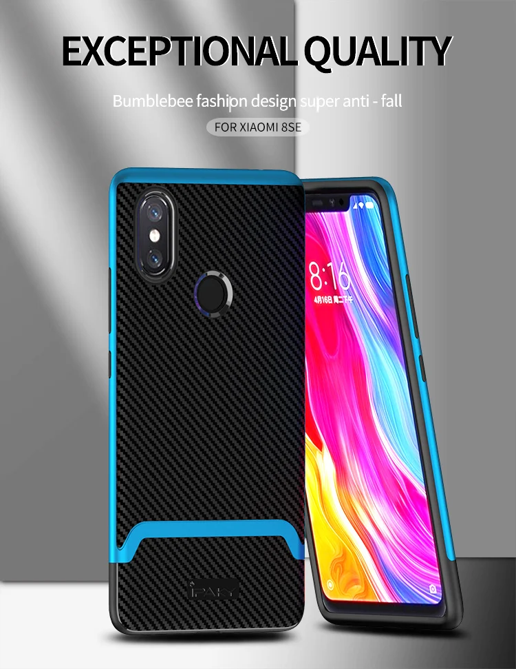 Xiaomi mi A2 Lite Чехол iPaky Обложка Для Сяо mi красный mi 6 Pro Силиконовая задняя крышка+ пленка, поликарбонат рамка Xio mi A2 облегченная Чехол