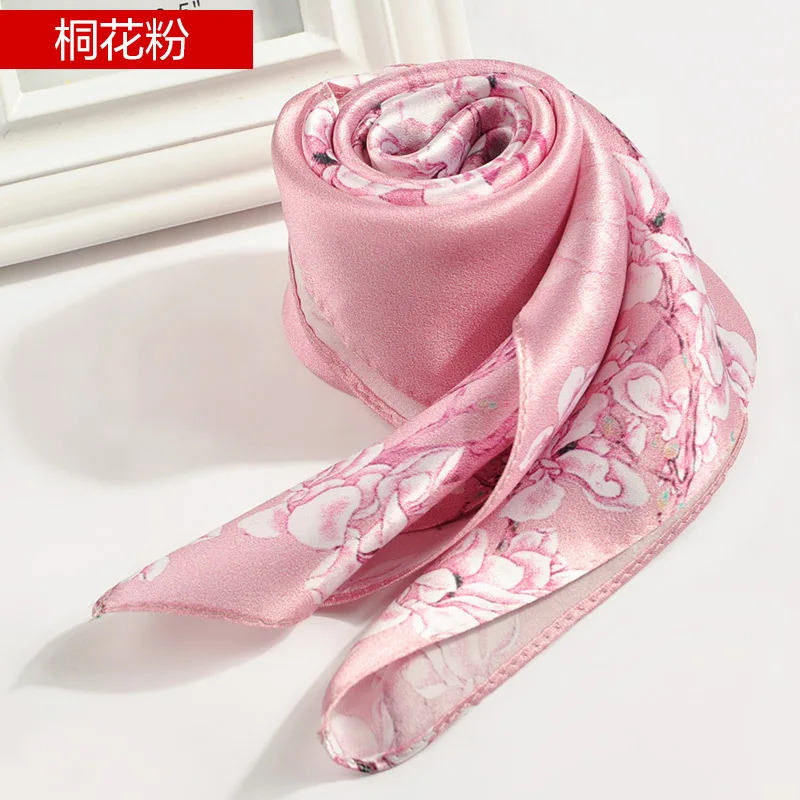Новый маленький квадратный шелковый атласный шарф с принтом 65X65 см|silk scarf|satin silk