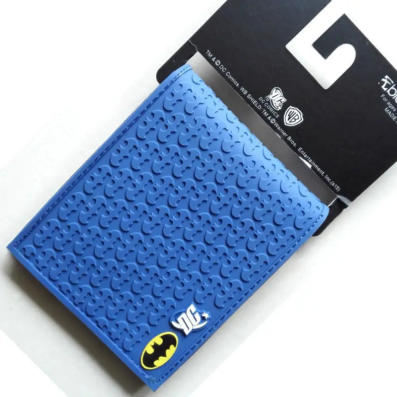 2018 DC комикс о Бэтмене битой логотип кошельки кошелек синий Пластик кожа человек