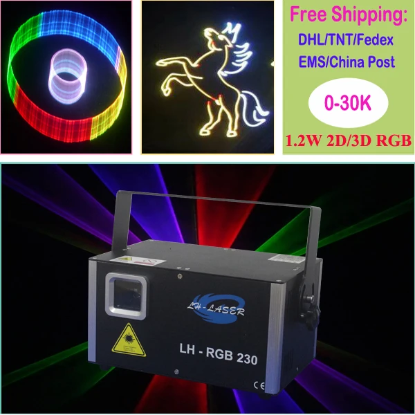 LH LASER ILDA SD 2D 3D Мультифункциональный 1200mW RGB шоу Система/dj оборудование лазер|Эффект