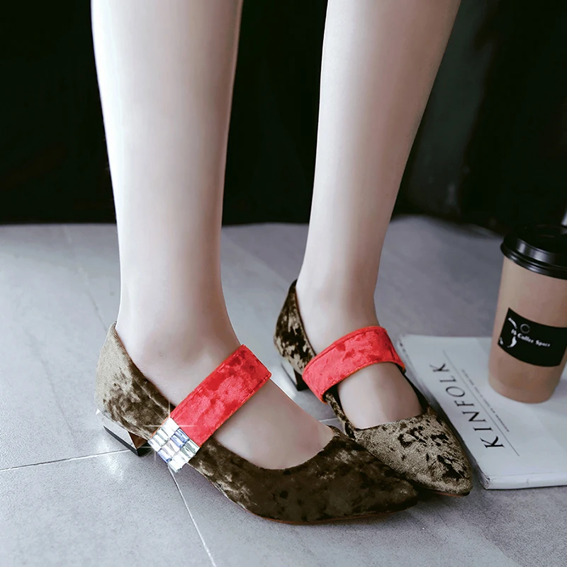 Дамы Schoenen Limited Zapatos Mujer Tacon Женской Обуви 2017 Повседневная Острым Носом Квадратный