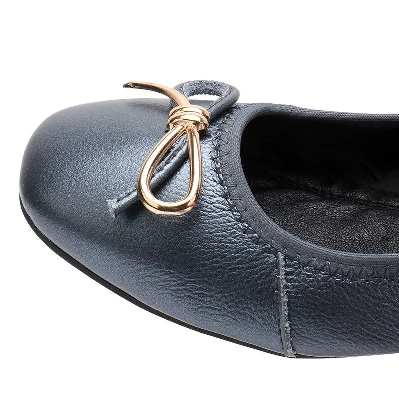 Женская обувь ручной работы балетки из натуральной кожи на плоской подошве для