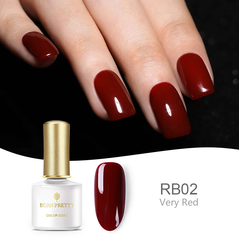 BP-RB02 Серия BORN PRETTY Red Blaze 6 мл Гель-лак для ногтей чистый цвет для ногтей красный замачиваемый УФ-лак - Цвет: BP-RB02