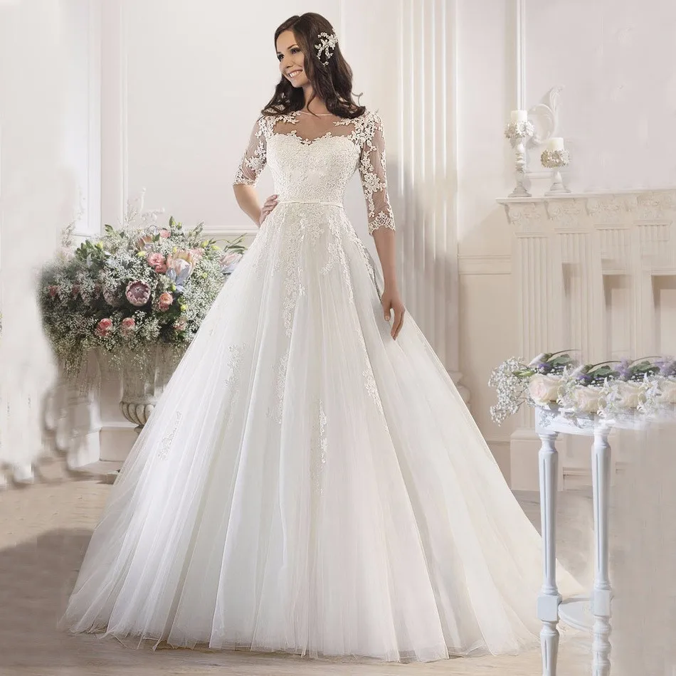 Кружевное платье принцессы вечерние Vestido De Noiva бальное нарядное 154|Женские платья|