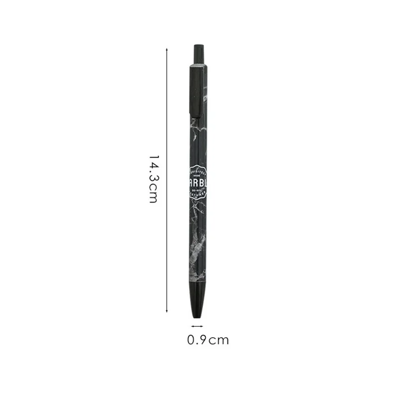 6 шт. Мраморные текстуры гелевая ручка Быстросохнущий черный цвет 0 5 мм шариковая