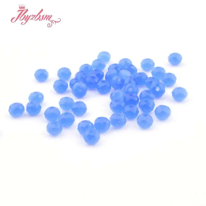 Sky Blue Разноцветные 50 шт Австрийские хрустальные стеклянные бусины Rondelle, граненые свободные разделители для самостоятельного изготовления ювелирных изделий, ожерелье, бусины Breaclet 3*4 мм - Цвет: Sky Blue