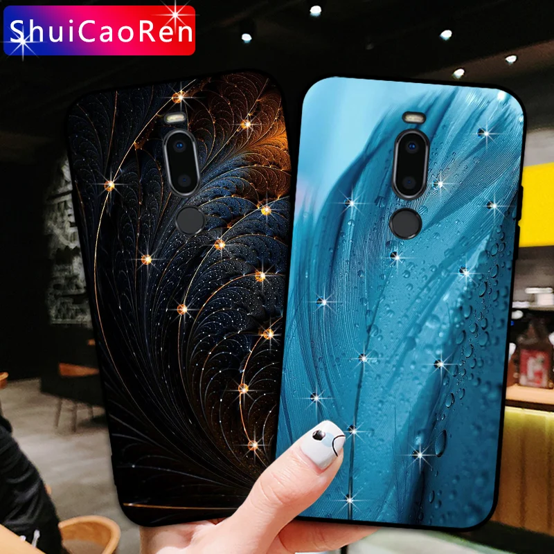 Роскошный силиконовый чехол для Meizu X8 блестящий со стразами задняя крышка M8 Note 8