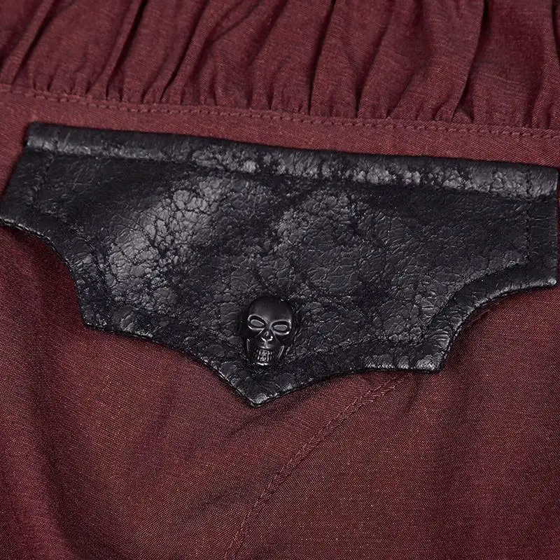 Женская Облегающая рубашка в стиле панк с воротником-стойкой и рюшами Y-841 |