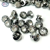 hl 50150pcs 10mm new plating buttons with rhinestones shank diy apparel sewing accessories shirt