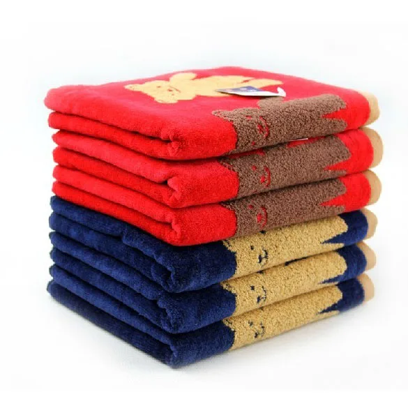 Полотенца из 100% хлопка с изображением милого плюшевого мишки мультфильма модные