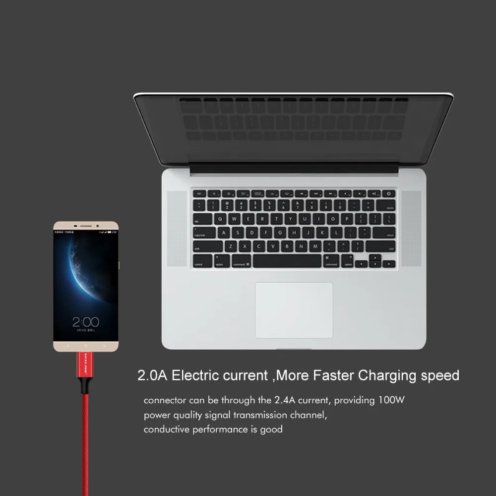 VOXLINK 2.4A usb type C кабель для xiaomi redmi note 7 Мобильный телефон Быстрая зарядка кабель для samsung Galaxy S9 S8 Plus USB шнур