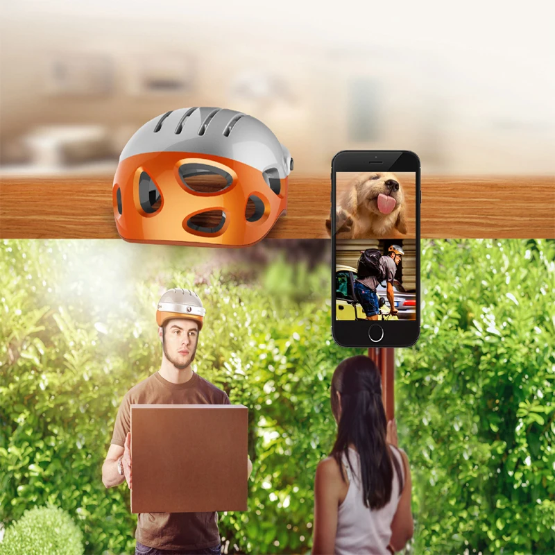 Шлем Smart Safe с широкоугольной камерой 2K HD, Wi-Fi, 150 градусов, водонепроницаемость IP54, макс. память 128 ГБ, Bluetooth 4,0 HD, телефонные звонки (art.: 7a3a4202e) - 7a3a4202e