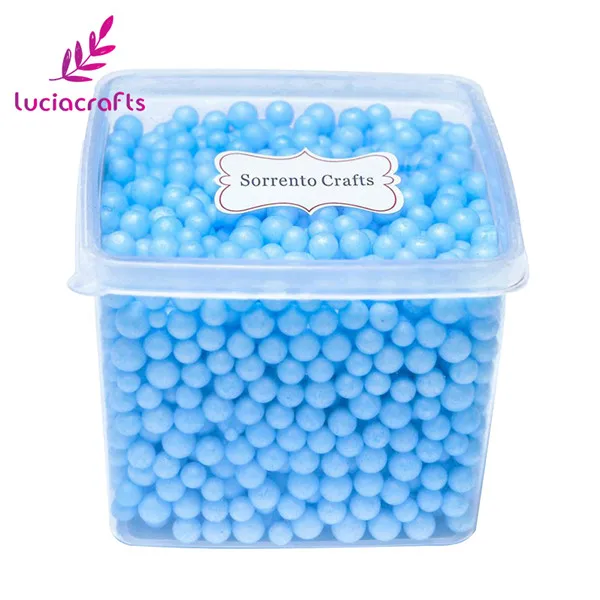 C3 Light blue Lucia crafts 1 кор./лот(около 1500 шт) для детей возрастом от 5 до 10 мм Мини пенопластовые шарики для свадьбы/вечерние для художественного оформления ногтей, ручная работа аксессуары Z0102 - Цвет: C3 Light blue