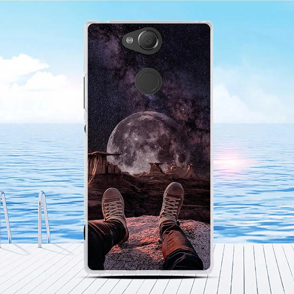 Тпу силиконовый чехол для Sony Xperia XA2 мягкий с 3d-рисунком двойной чехол-бампер |