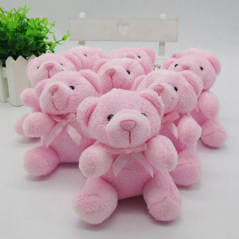10 шт./лот мини плюшевый мишка см розовые игрушки маленький мягкие подвеска pelucia