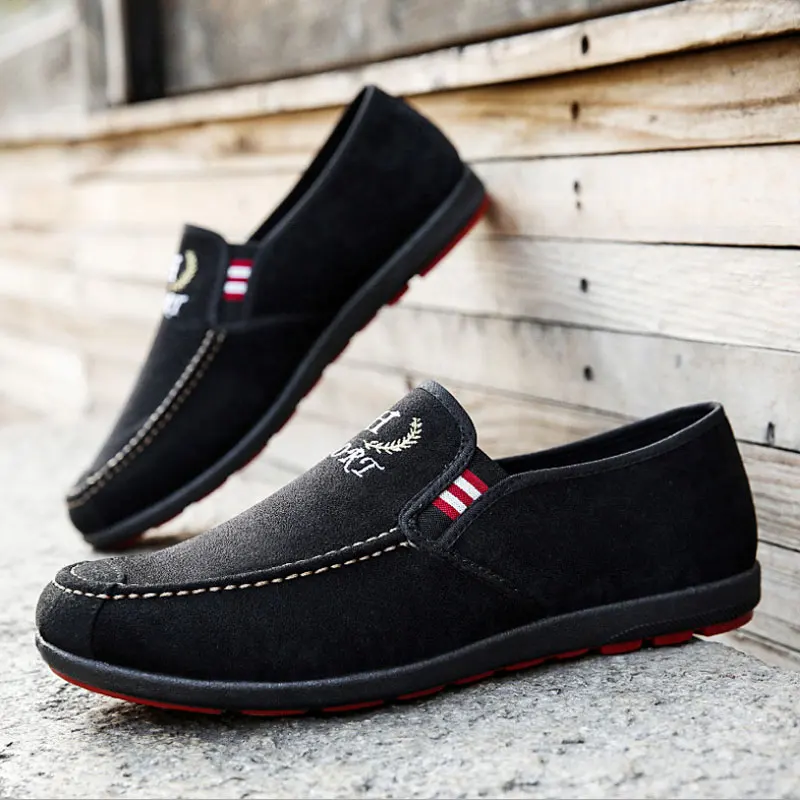 Spring Casual Men Loafer Breathable Canvas Shoes Footwear Comfortable Flats Male Cotton Chaussure Homme Human Race | Обувь