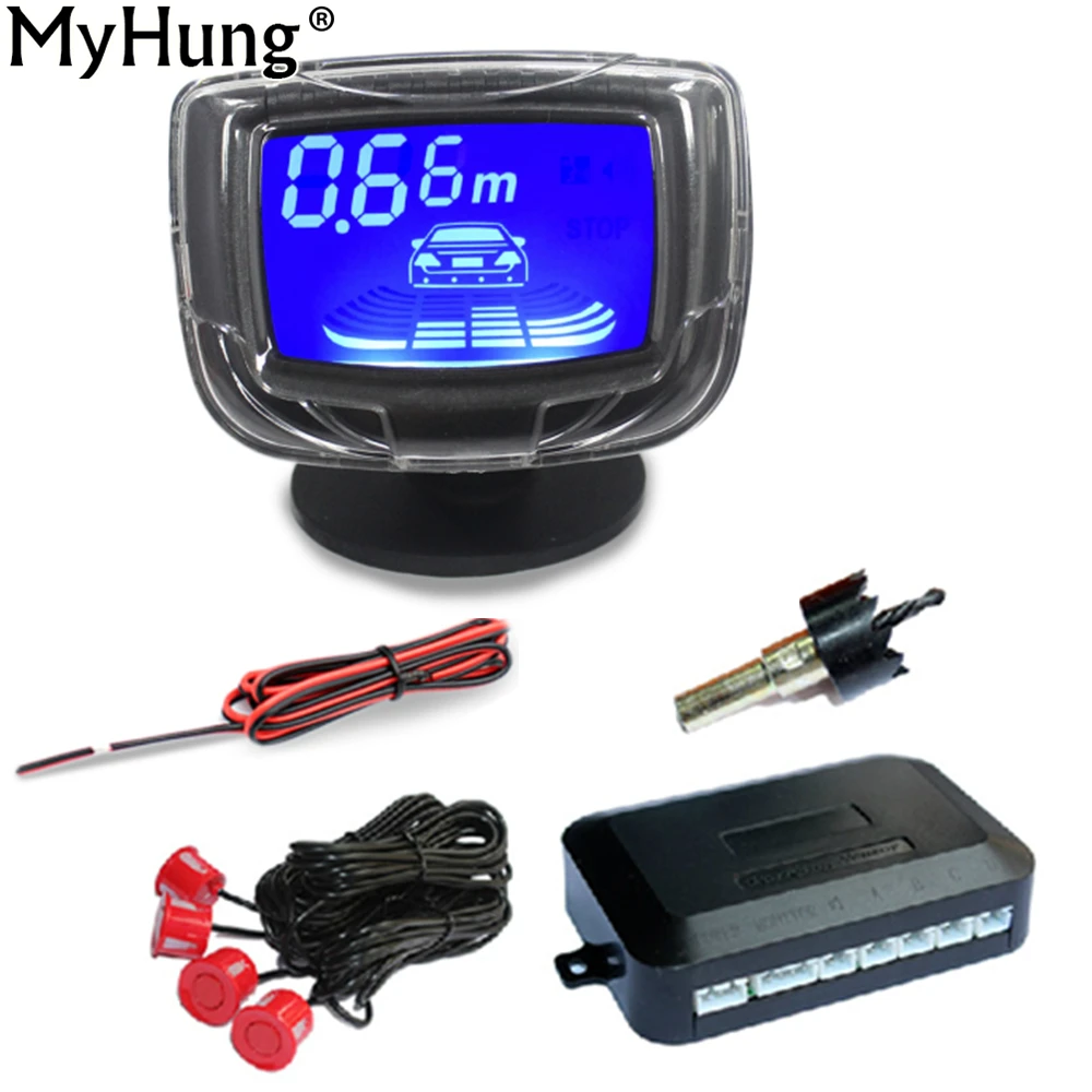 Светодиодные парковочные датчики комплект с дисплеем 4 датчика для всех