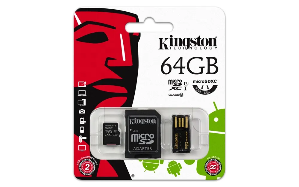 Kingston Mobility kit / Multi Kit 64GB 64 GB MicroSDXC Class 10 UHS Black | Компьютеры и офис