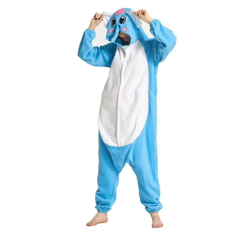 Синий слон комбинезон костюм для сна унисекс пижамы взрослых костюмы косплея