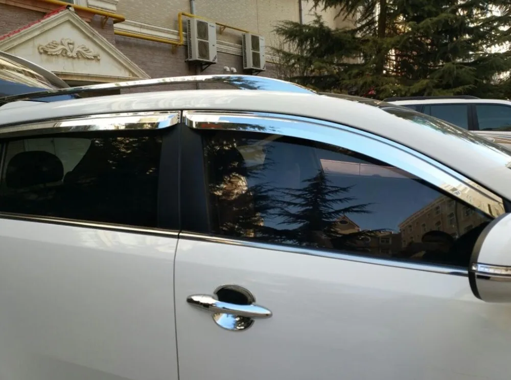 ABS хромированный Пластиковый оконный козырек Vent Shades Защита от солнца и дождя